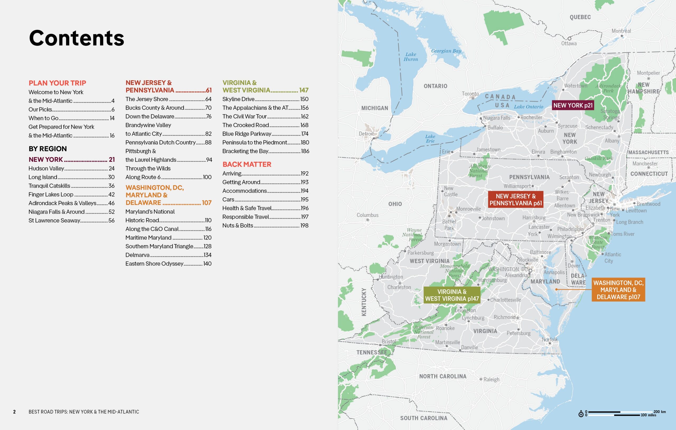 Best Road Trips New York & the Mid-Atlantic – Lonely Planet (engelsk) – bla i boken