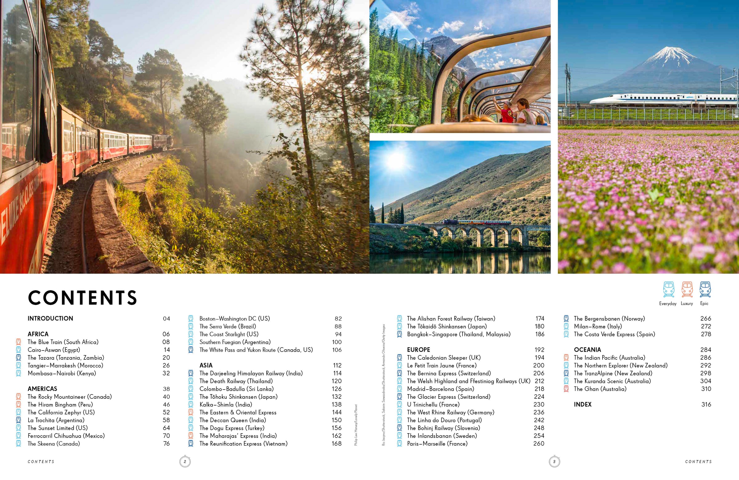 Epic Train Trips of the World – Lonely Planet (engelsk) – bla i boken