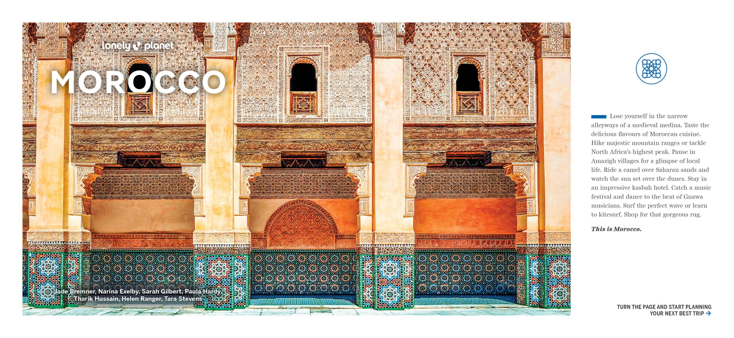 Experience Morocco – Lonely Planet (engelsk) – bla i boken