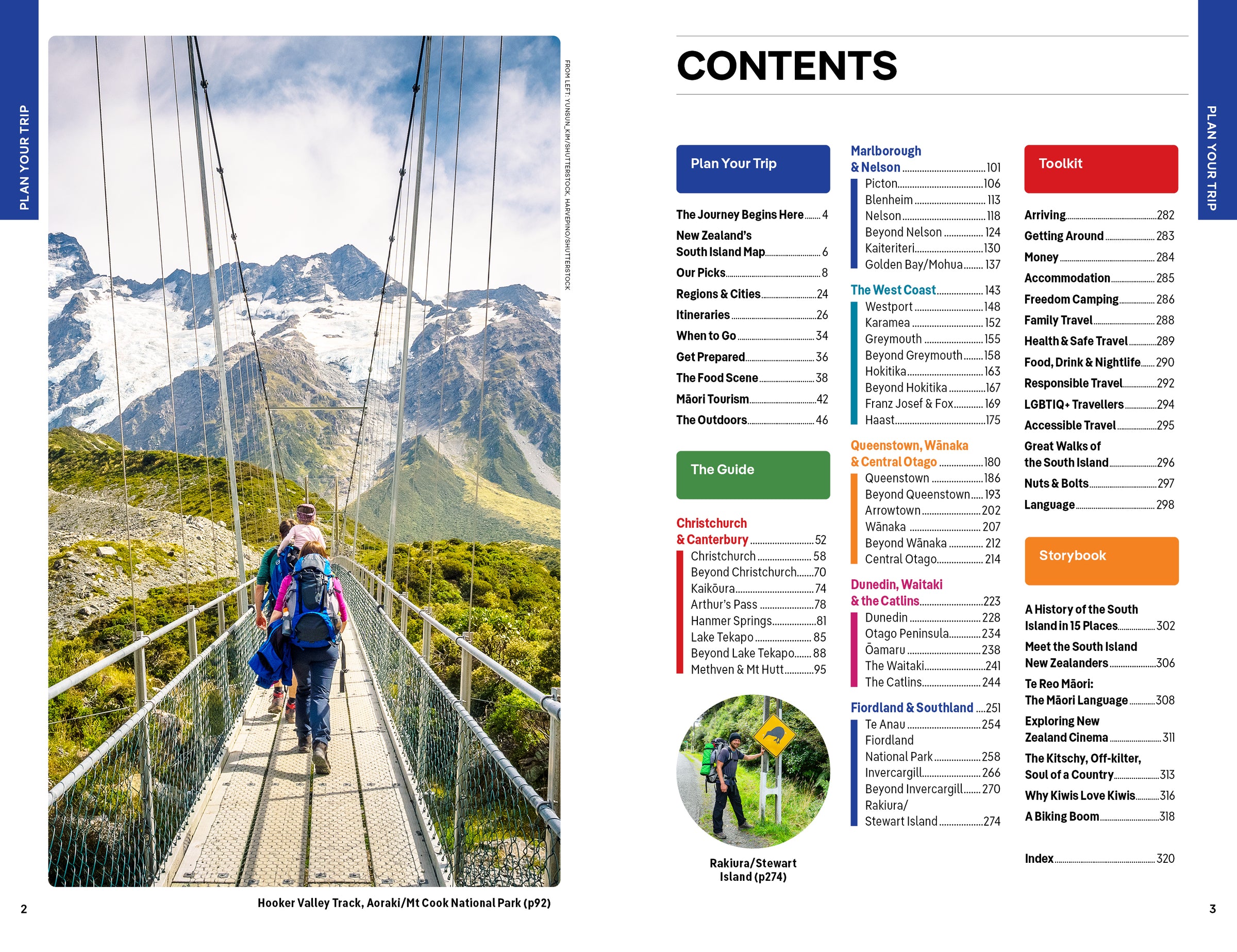 New Zealand's South Island – Lonely Planet (engelsk) – bla i boken