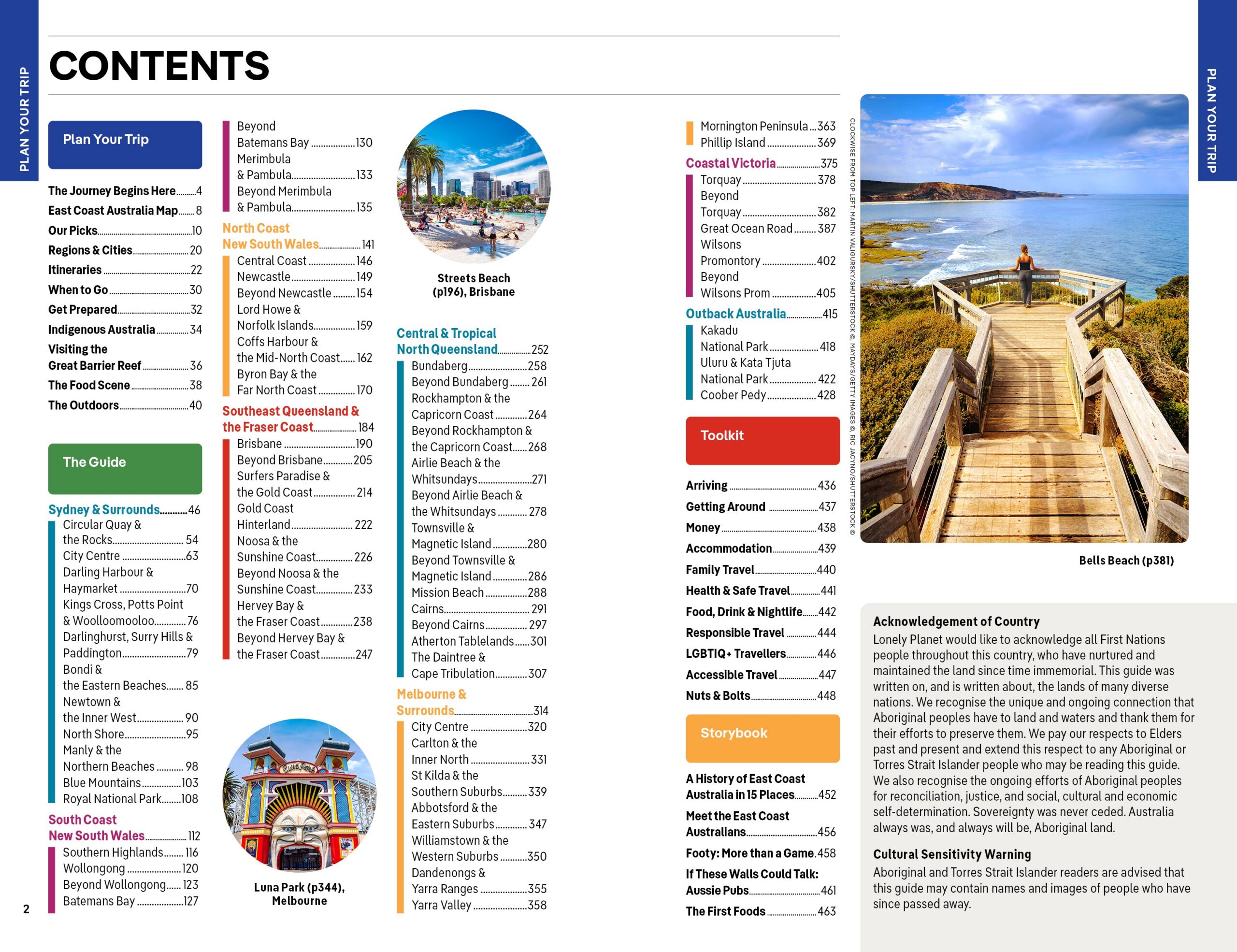 East Coast Australia – Lonely Planet (engelsk) – bla i boken