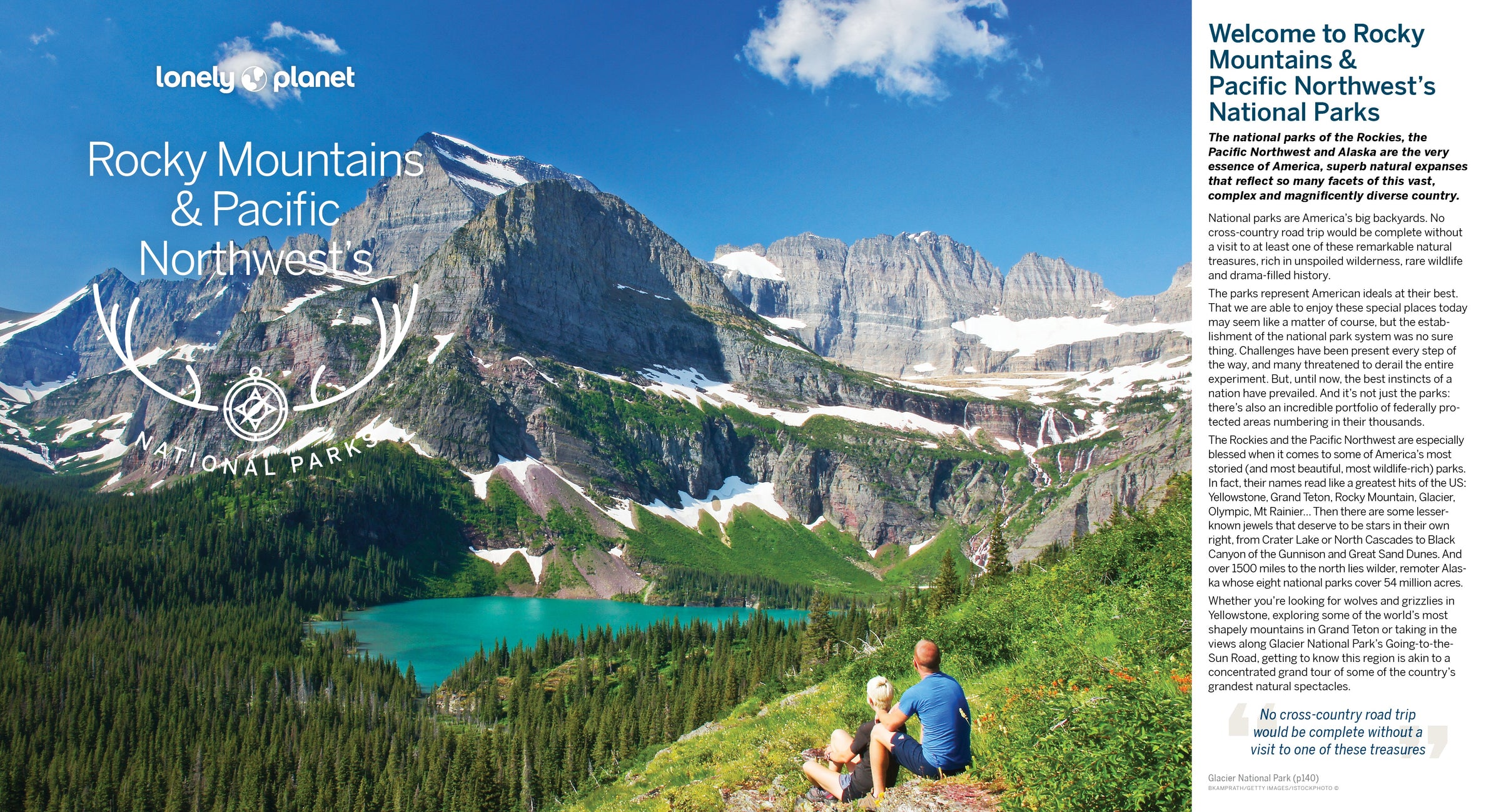 Rocky Mountains & Pacific Northwest's National Parks – Lonely Planet (engelsk) – bla i boken