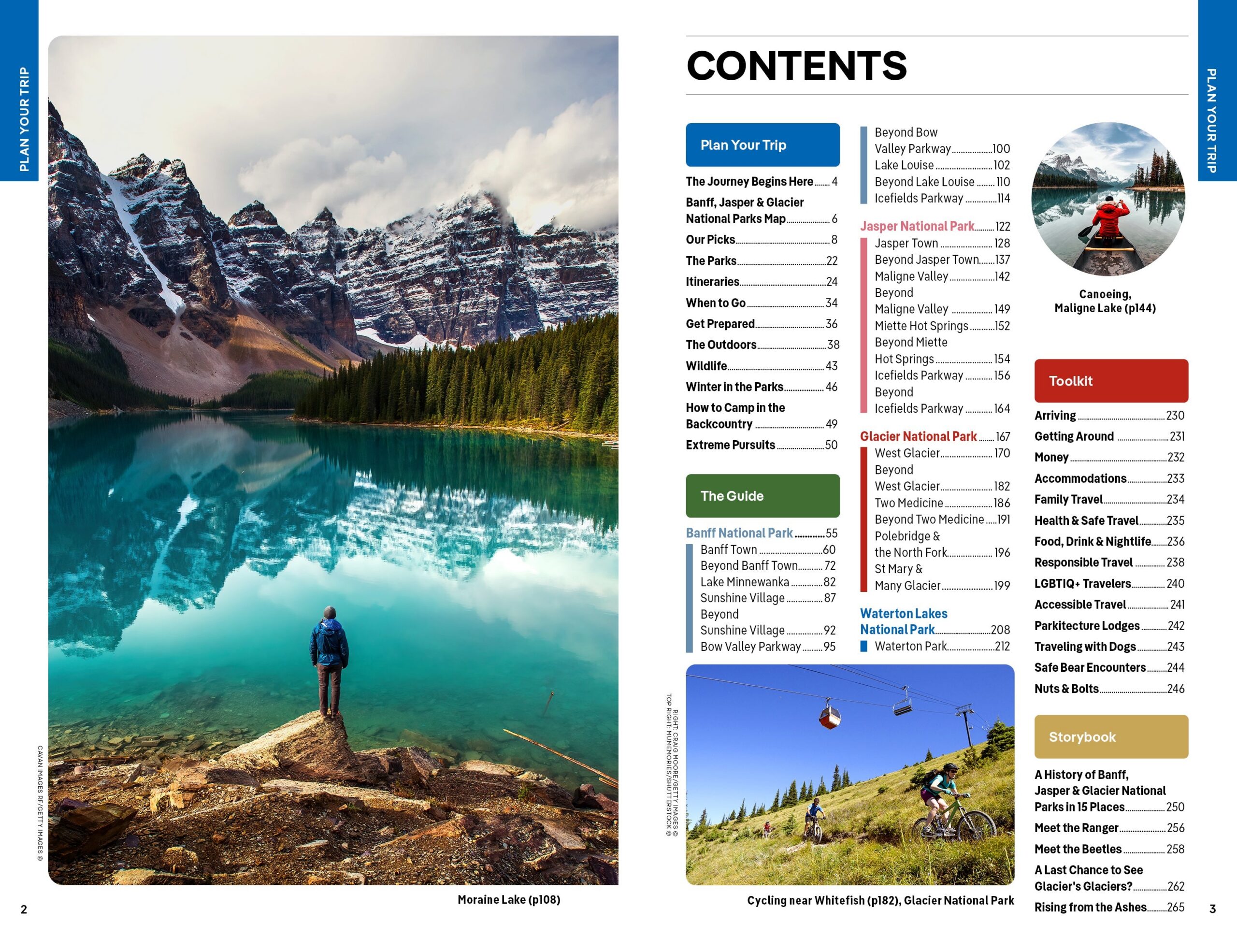 Banff, Jasper and Glacier National Parks – Lonely Planet (engelsk) – bla i boken