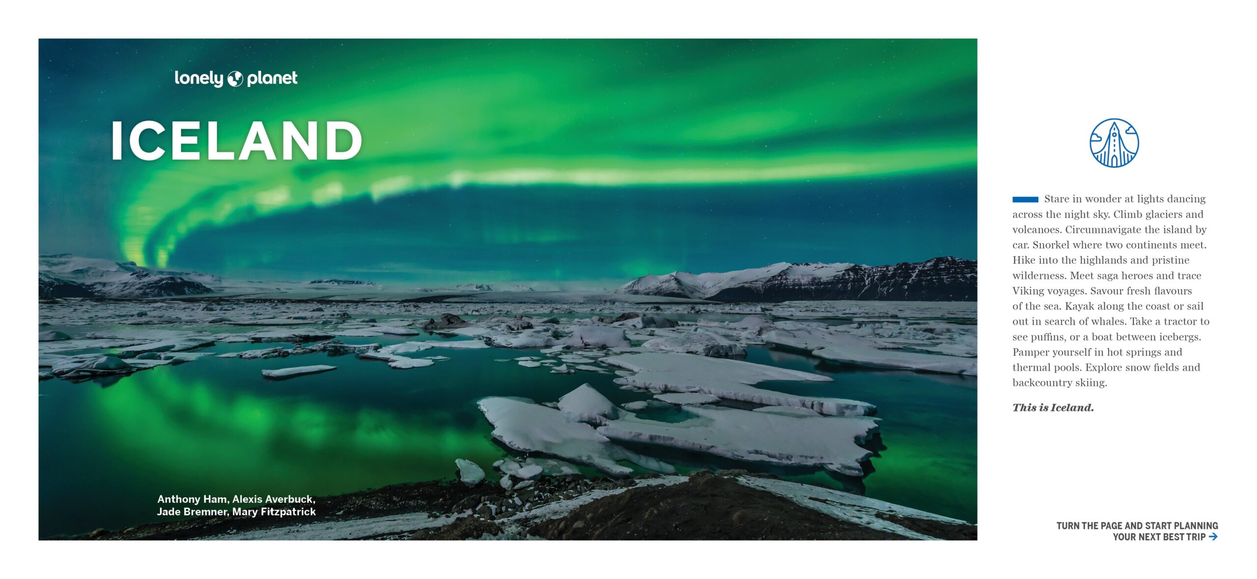 Experience Iceland – Lonely Planet (engelsk) – bla i boken