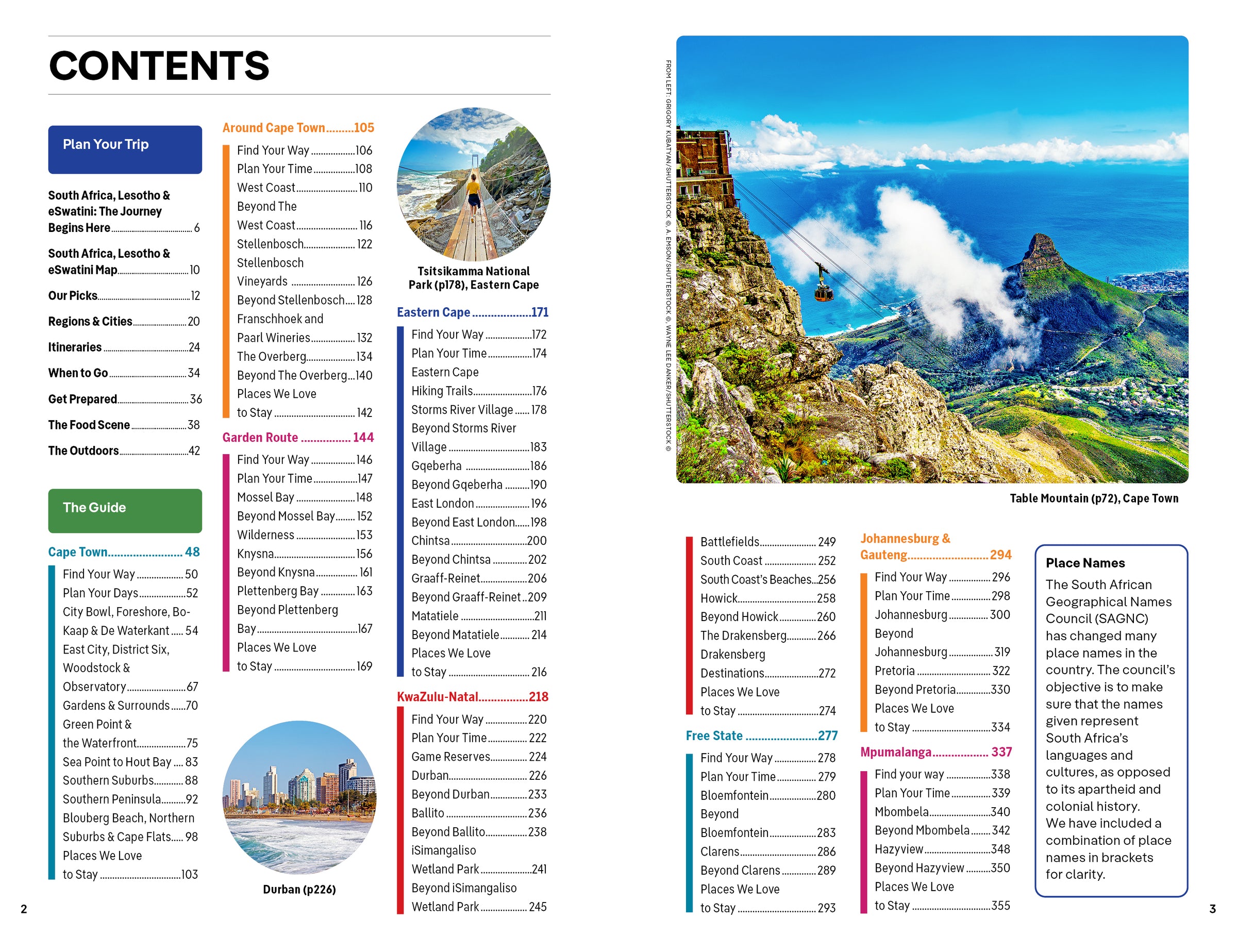 South Africa, Lesotho & Eswatini – Lonely Planet (engelsk) – bla i boken
