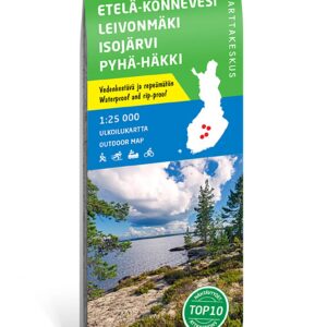 Etelä-Konnevesi, Leivonmäki, Isojärvi og Pyhä-Häkki – turkart 1:25 000 – omslag