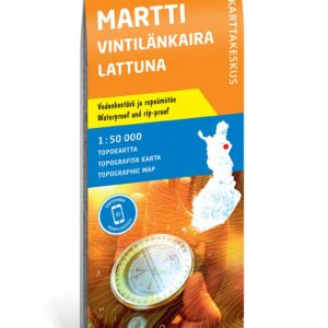 Martti, Vintilänkaira og Lattuna – turkart 1:50 000 – omslag