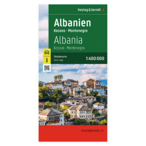 Veikart over Albania fra freytag & berndt