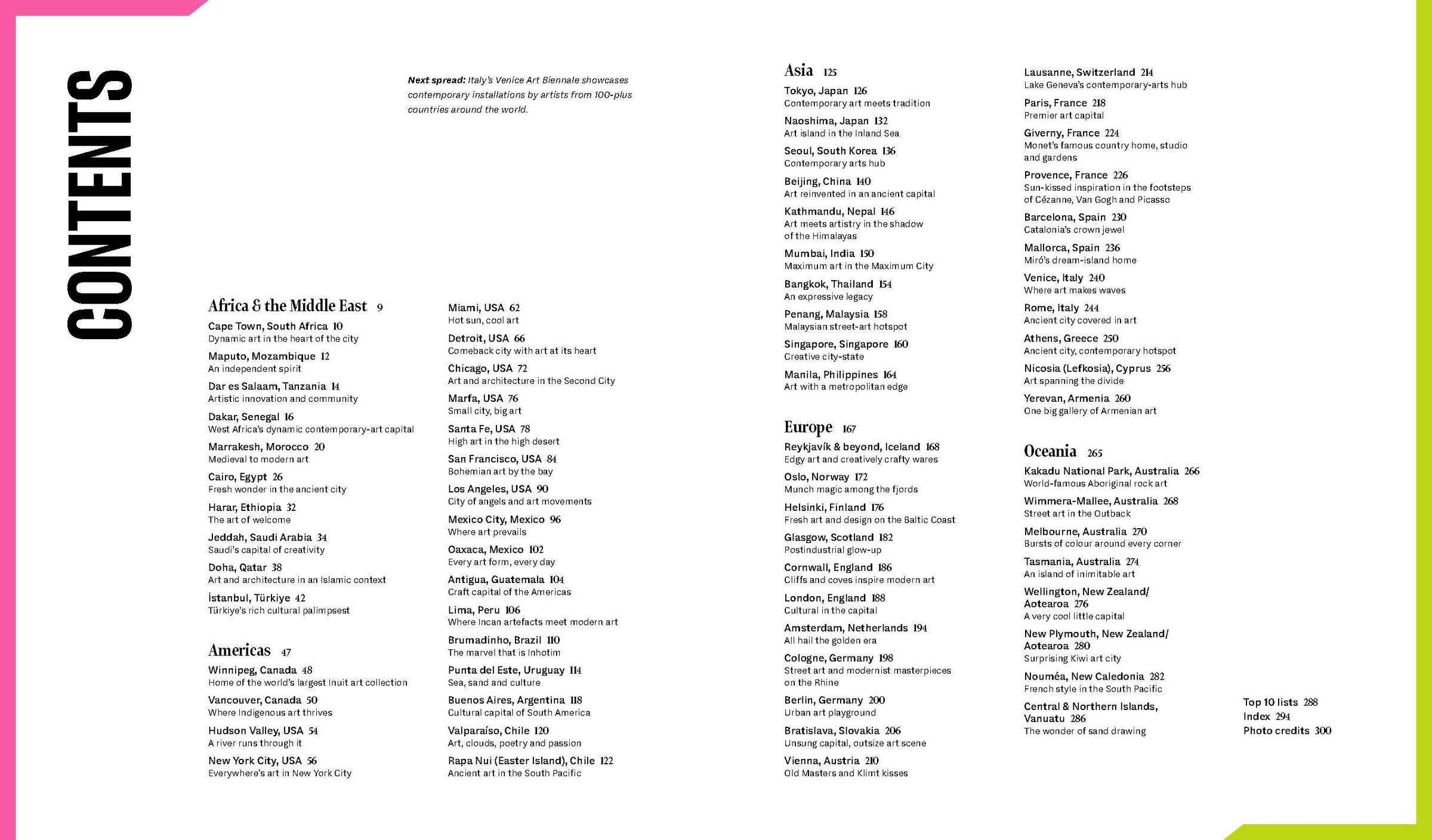 Art Destinations – Lonely Planet (engelsk) – bla i boken