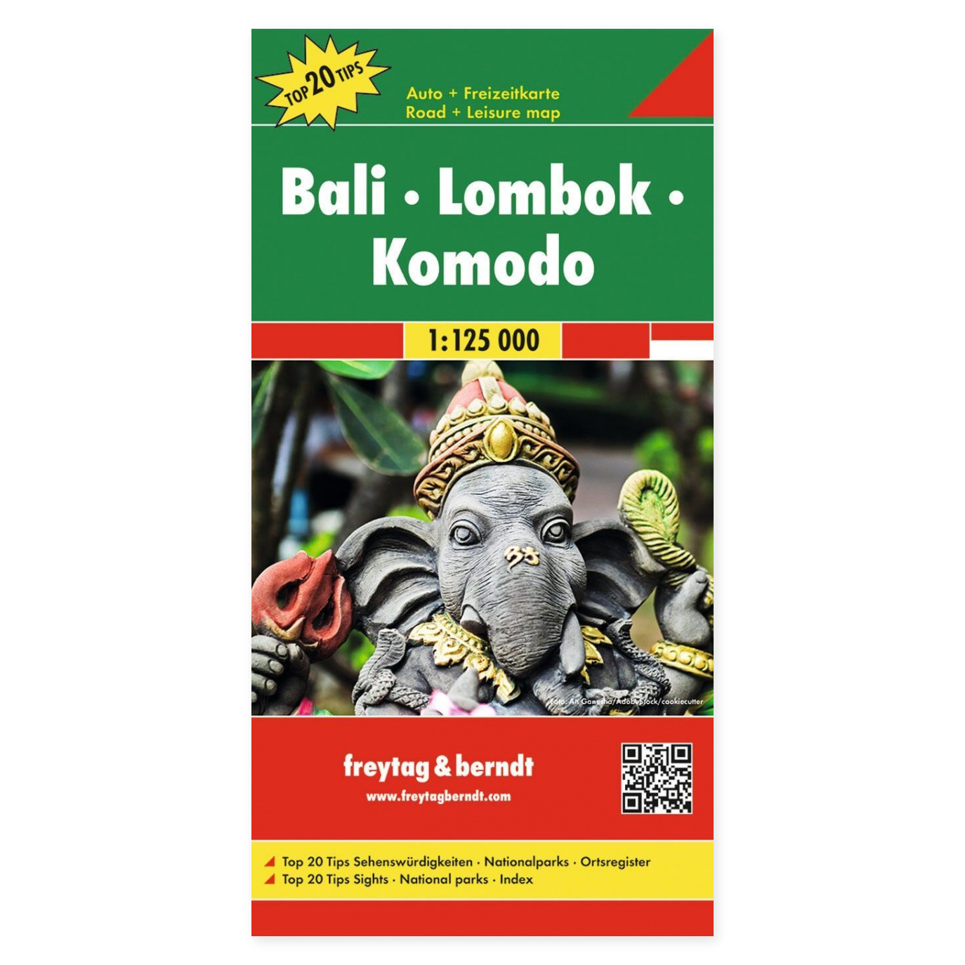 Bali, Lombok og Komodo – veikart 1:125 000 – Freytag & Berndt – forside