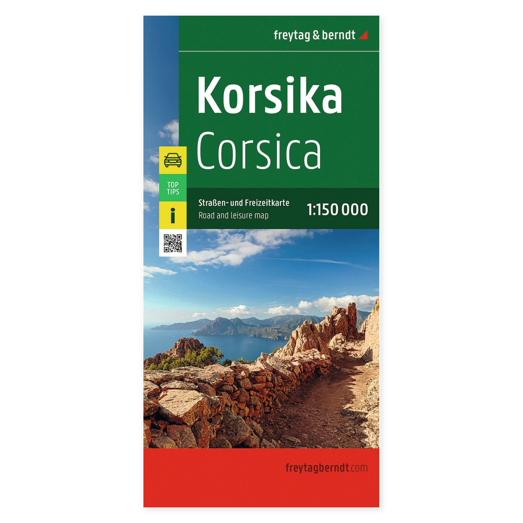 Forsiden av Korsika veikart fra freytag & berndt