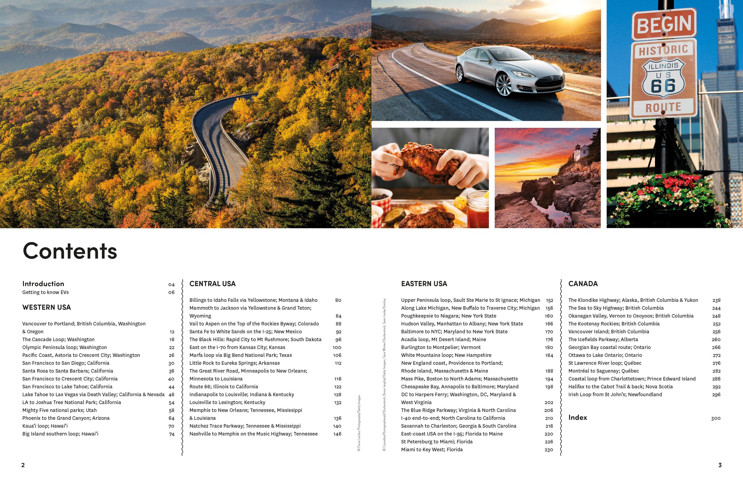 Electric Vehicle Road Trips USA & Canada – Lonely Planet (engelsk) – bla i boken