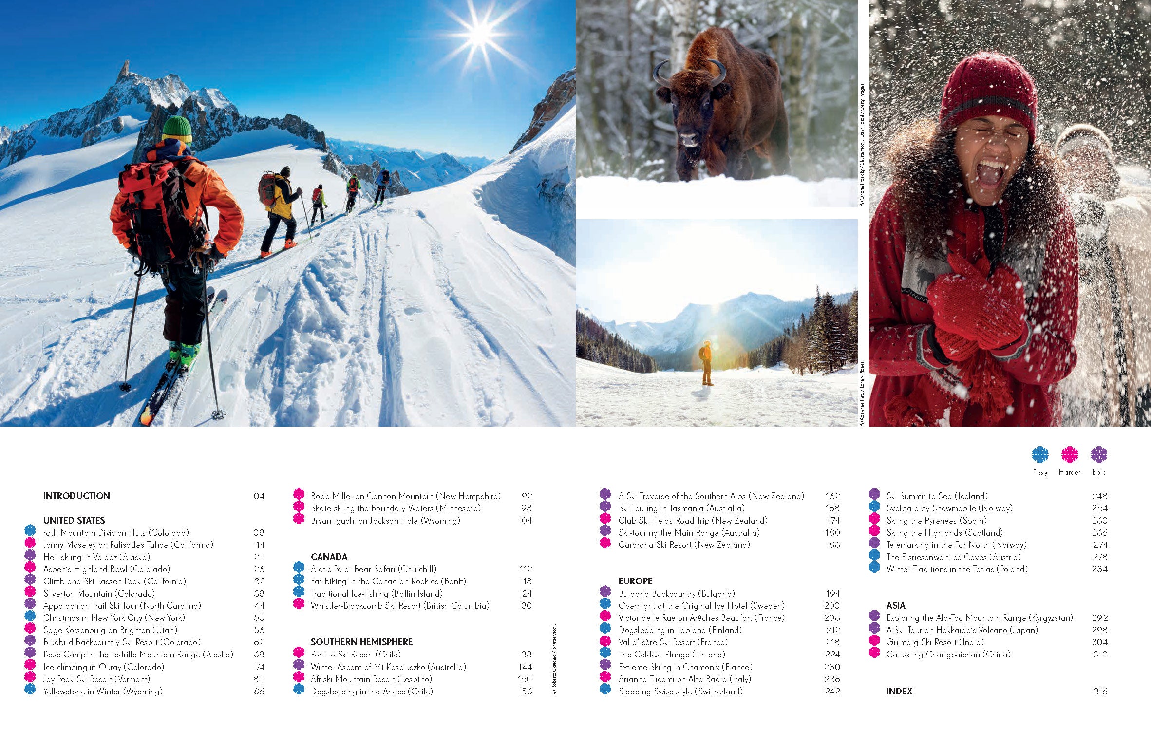 Epic Snow Adventures of the World – Lonely Planet (engelsk) – bla i boken
