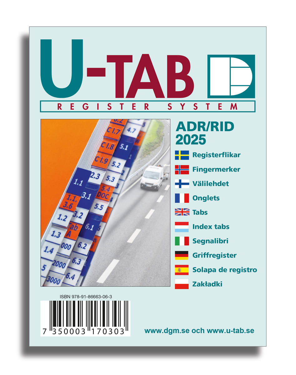 Sett med 99 selvklebende fingermerker til ADR/RID 2025