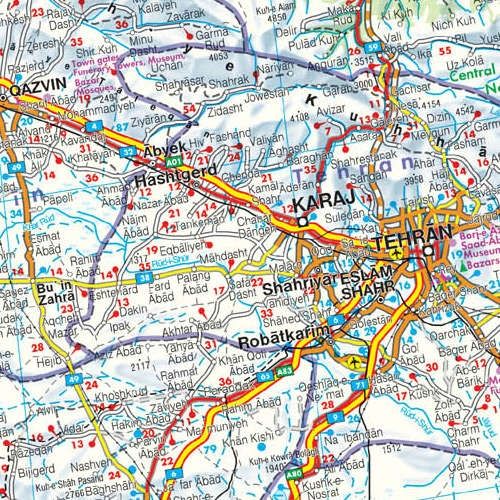 Iran – veikart 1:1 500 000 – Freytag & Berndt – kartutsnitt