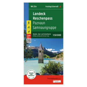 Landeck, Reschenpass, Samnaun og Paznaun – turkart 1:50 000 (vannfast) – forside