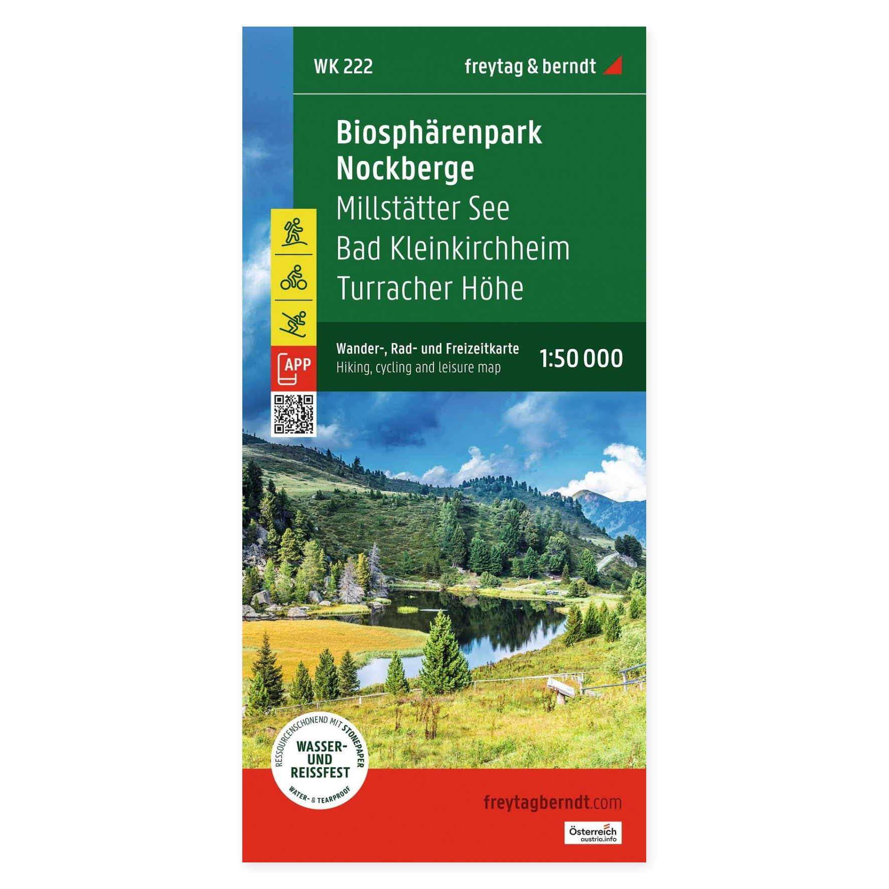Nockberge biosfærepark – turkart 1:50 000 (vannfast) – forside