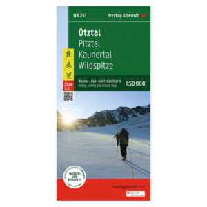 Ötztal, Pitztal, Kaunertal og Wildspitze – turkart 1:50 000 (vannfast) – forside