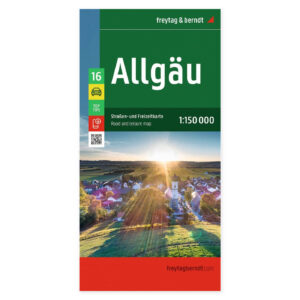 Freytag & Berndt vei- og fritidskart over Allgäu i Sør-Tyskland.
