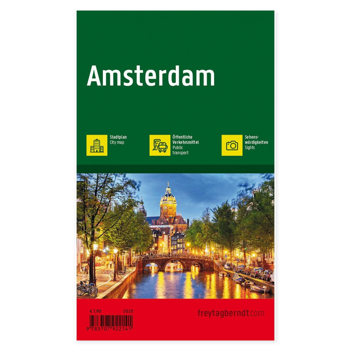 Veikart over Amsterdam fra freytag & berndt