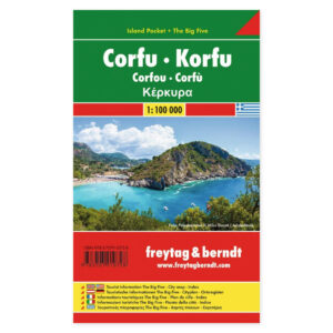 Korfu – veikart (lommeformat, flerspråklig) – forside