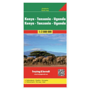 Kenya, Tanzania, Uganda og Rwanda – veikart (flerspråklig) – forside