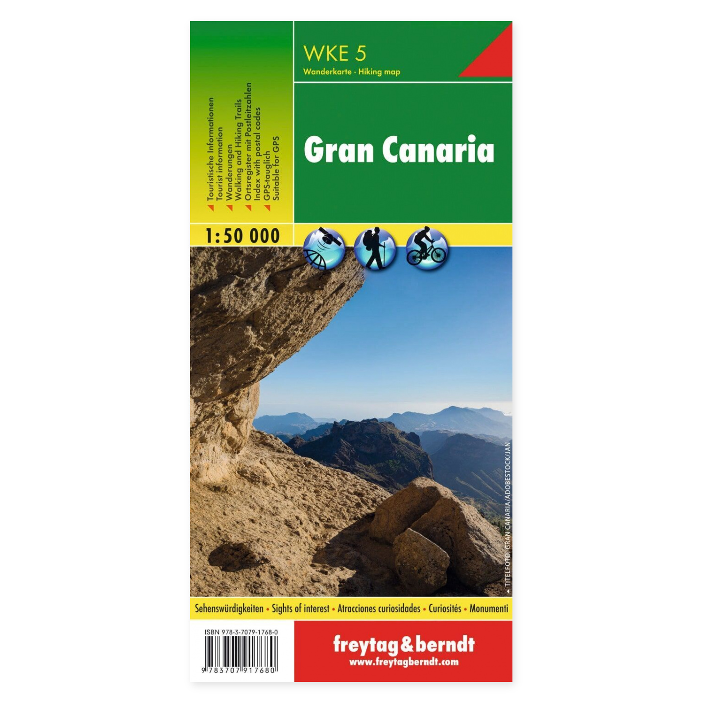 Gran Canaria – turkart 1:50 000 (flerspråklig) – forside