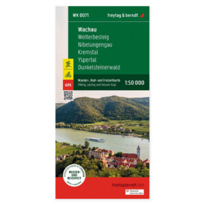 Wachau, Welterbesteig, Nibelungengau og Kremstal – turkart 1:50 000 (vannfast) – forside