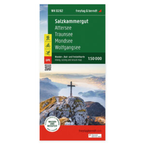 Attersee, Traunsee, Mondsee og Wolfgangsee – turkart 1:50 000 (vannfast) – forside