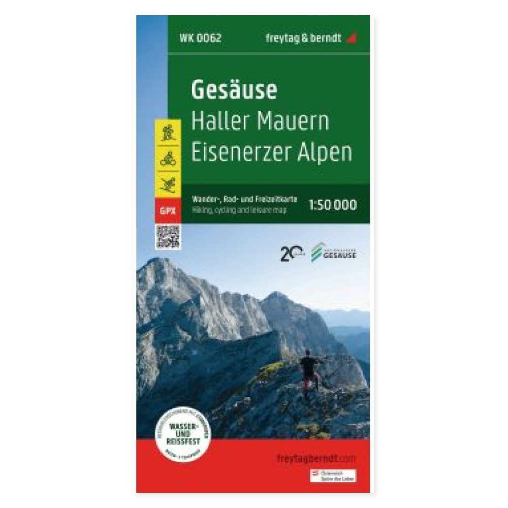 Gesäuse – turkart 1:50 000 (vannfast, flerspråklig) – forside