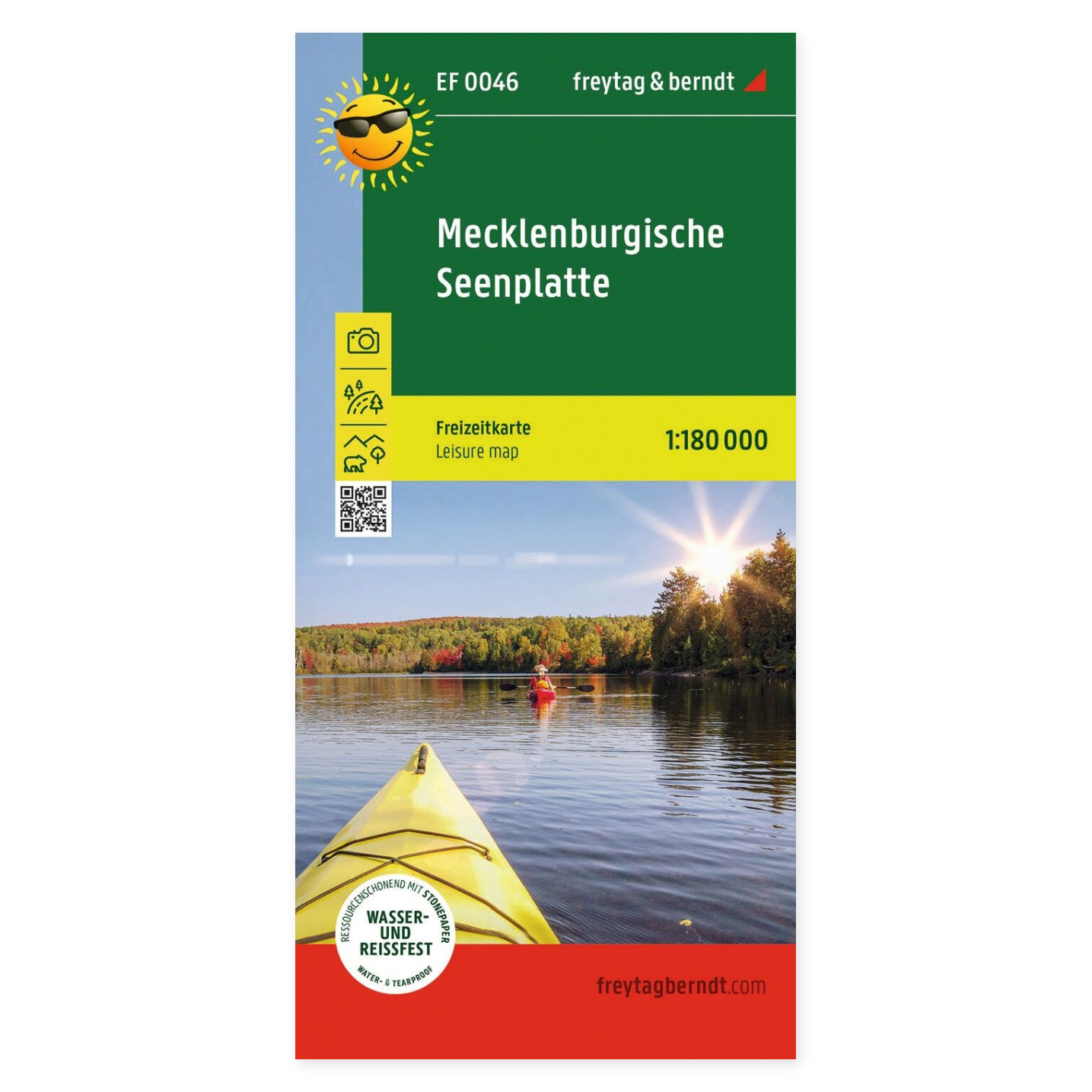 Mecklenburgische Seenplatte – fritidskart 1:180 000 (vannfast) – forside