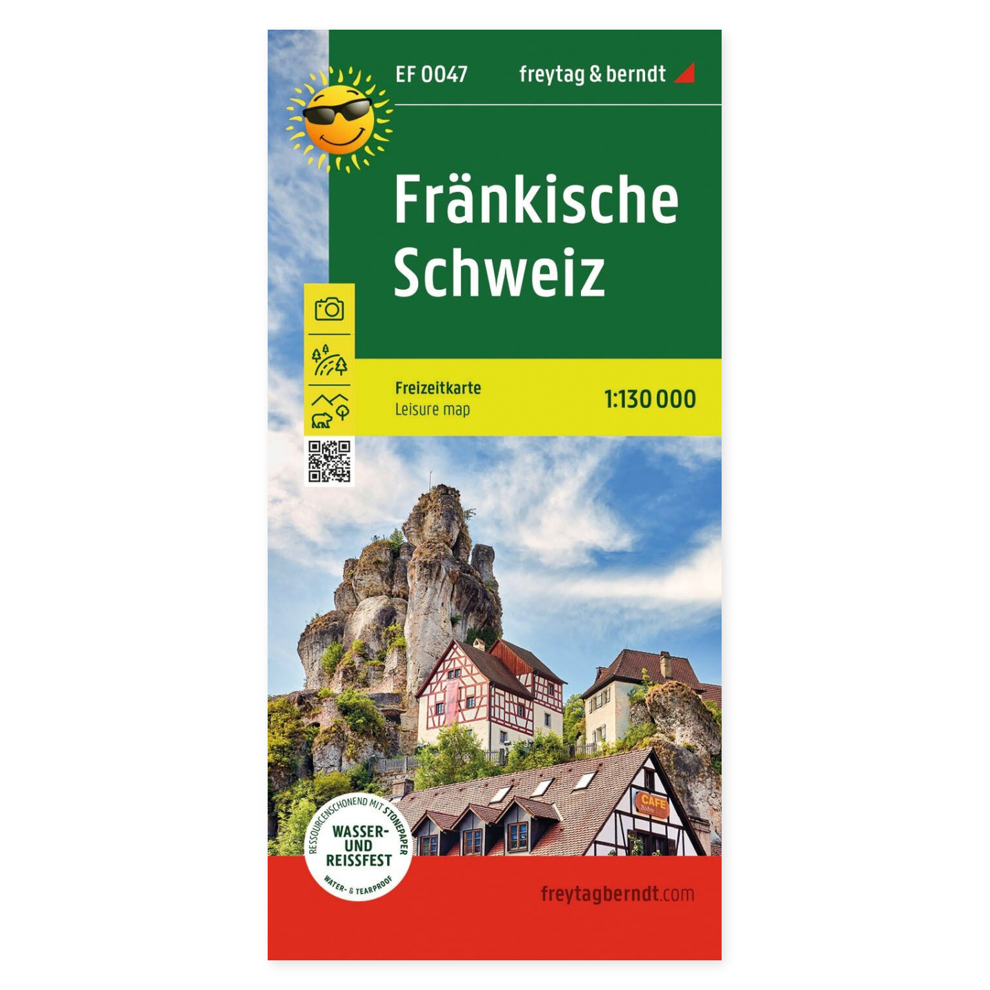 Fränkische Schweiz, Oberes Maintal og Frankenalb – fritidskart 1:130 000 (vannfast) – forside