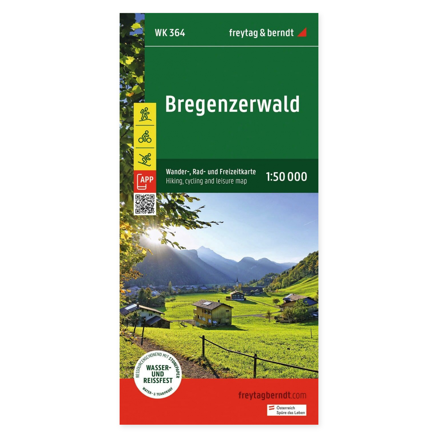 Bregenzerwald – turkart 1:50 000 (vannfast) – forside