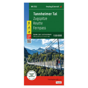 Tannheimer Tal, Reutte og Zugspitze – turkart 1:50 000 (vannfast) – forside