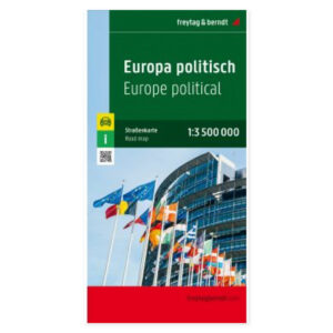 Brettet veikart over Europa i målestokk 1:3 500 000 med flerspråklige stedsnavn