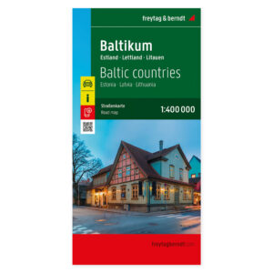 Veikart over Baltikum i målestokk 1:400 000 som dekker Estland, Lettland og Litauen – freytag & berndt