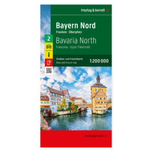 Veikart over Nord-Bayern fra freytag & berndt