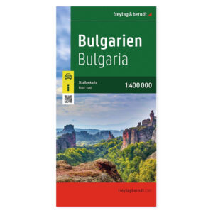Vei- og turkart over Bulgaria i målestokk 1:400 000