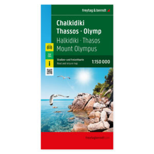 Veikart over Chalkidiki, Thassos og Olymp fra freytag & berndt