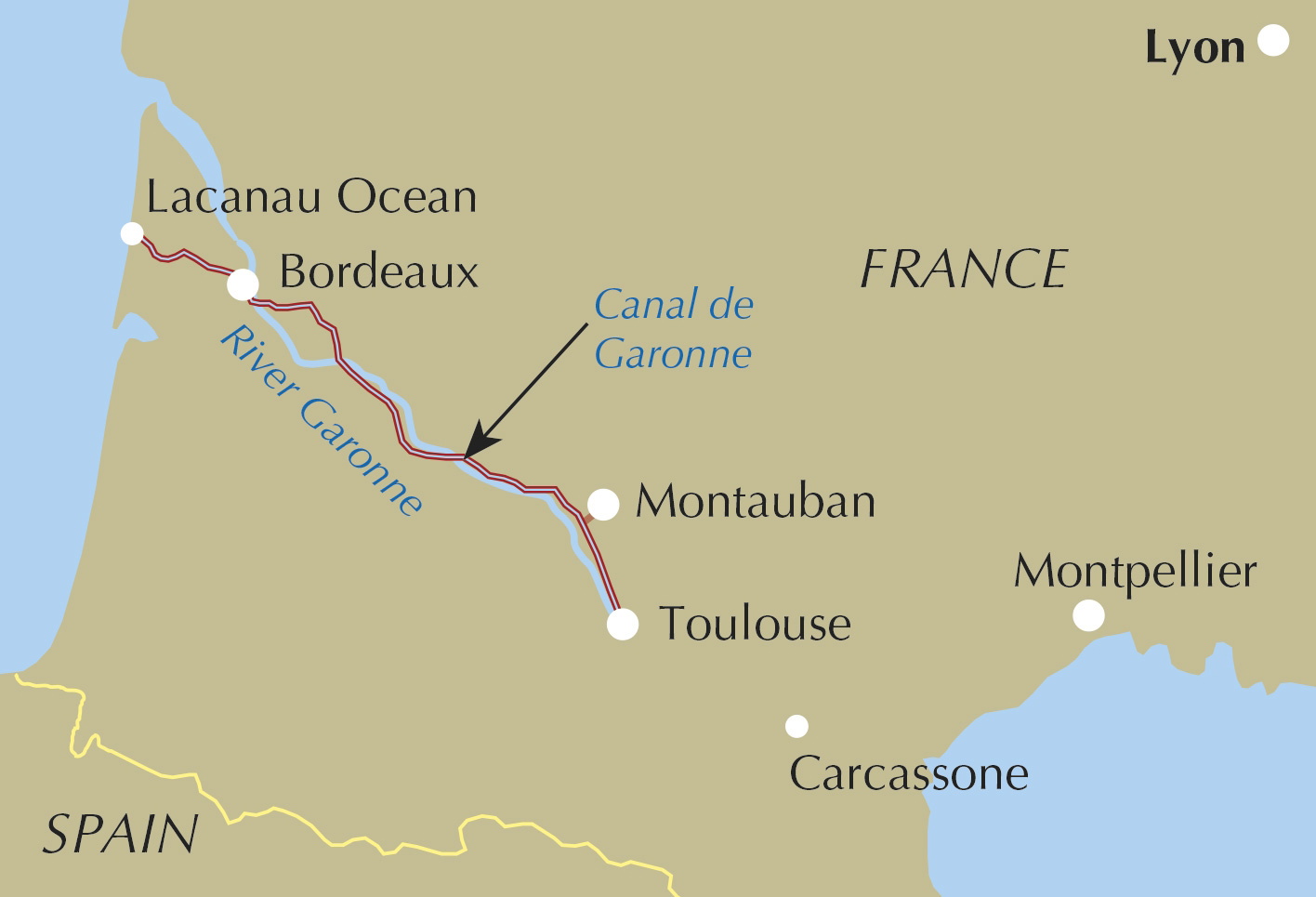 Cycling the Canal de la Garonne – bla i boken