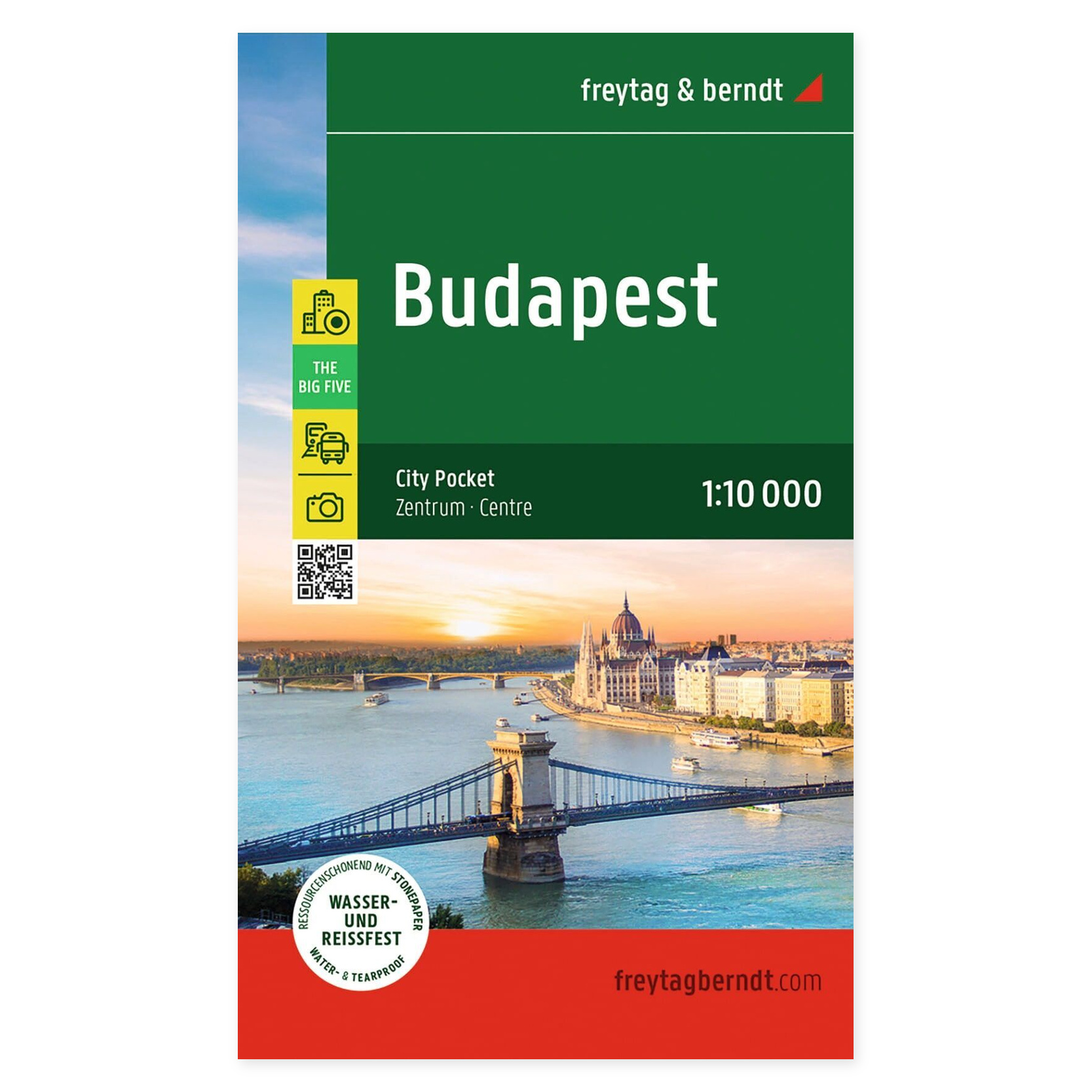 Budapest – bykart (vannfast, lommeformat) – forside