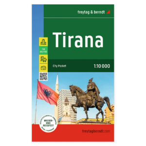 Tirana – bykart (vannfast, lommeformat) – forside