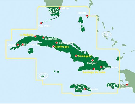 Cuba og Florida Keys – veikart (flerspråklig) – innholdseksempel 1