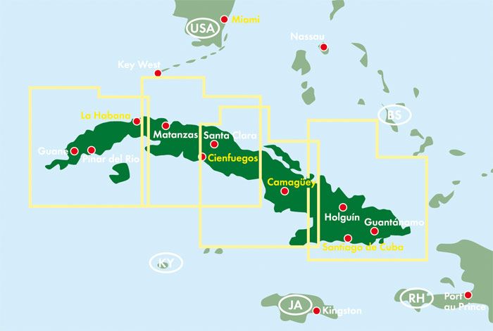 Cuba vest og øst – veikartsett (flerspråklig) – innholdseksempel 1