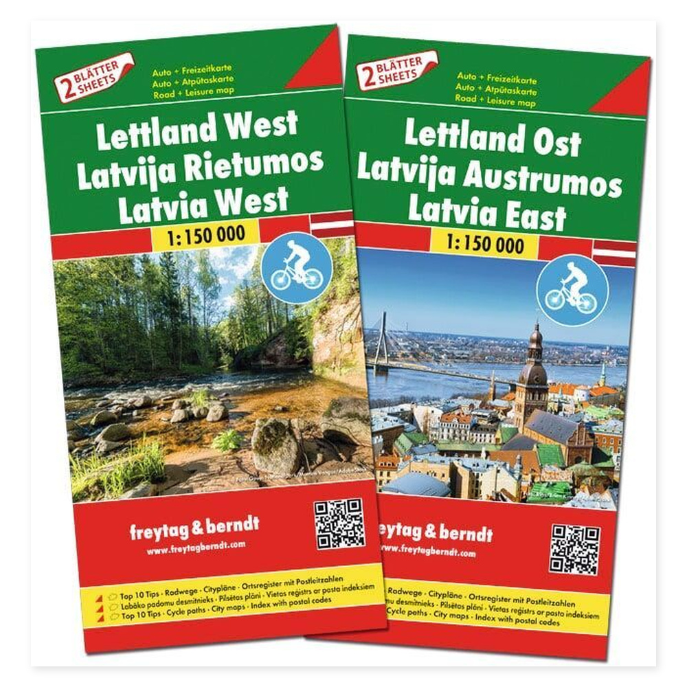 Latvia vest og øst – veikartsett (flerspråklig) – forside