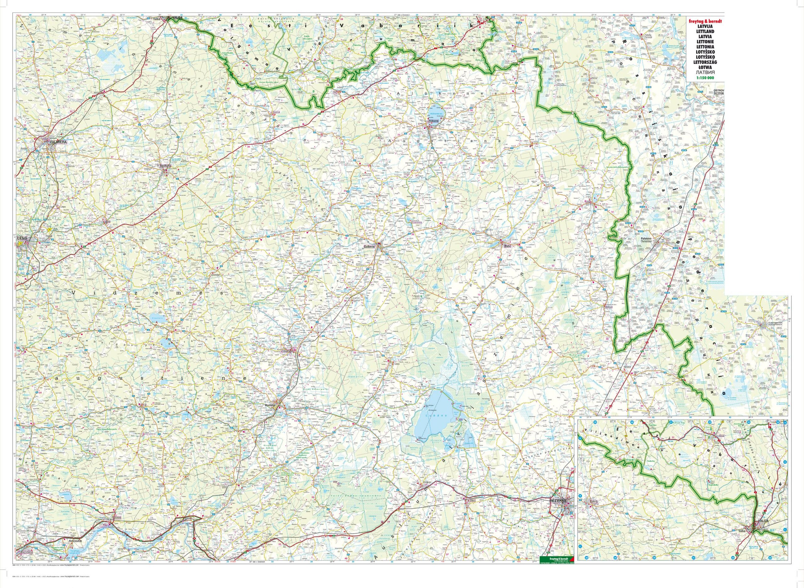 Latvia vest og øst – veikartsett (flerspråklig) – innholdseksempel 7