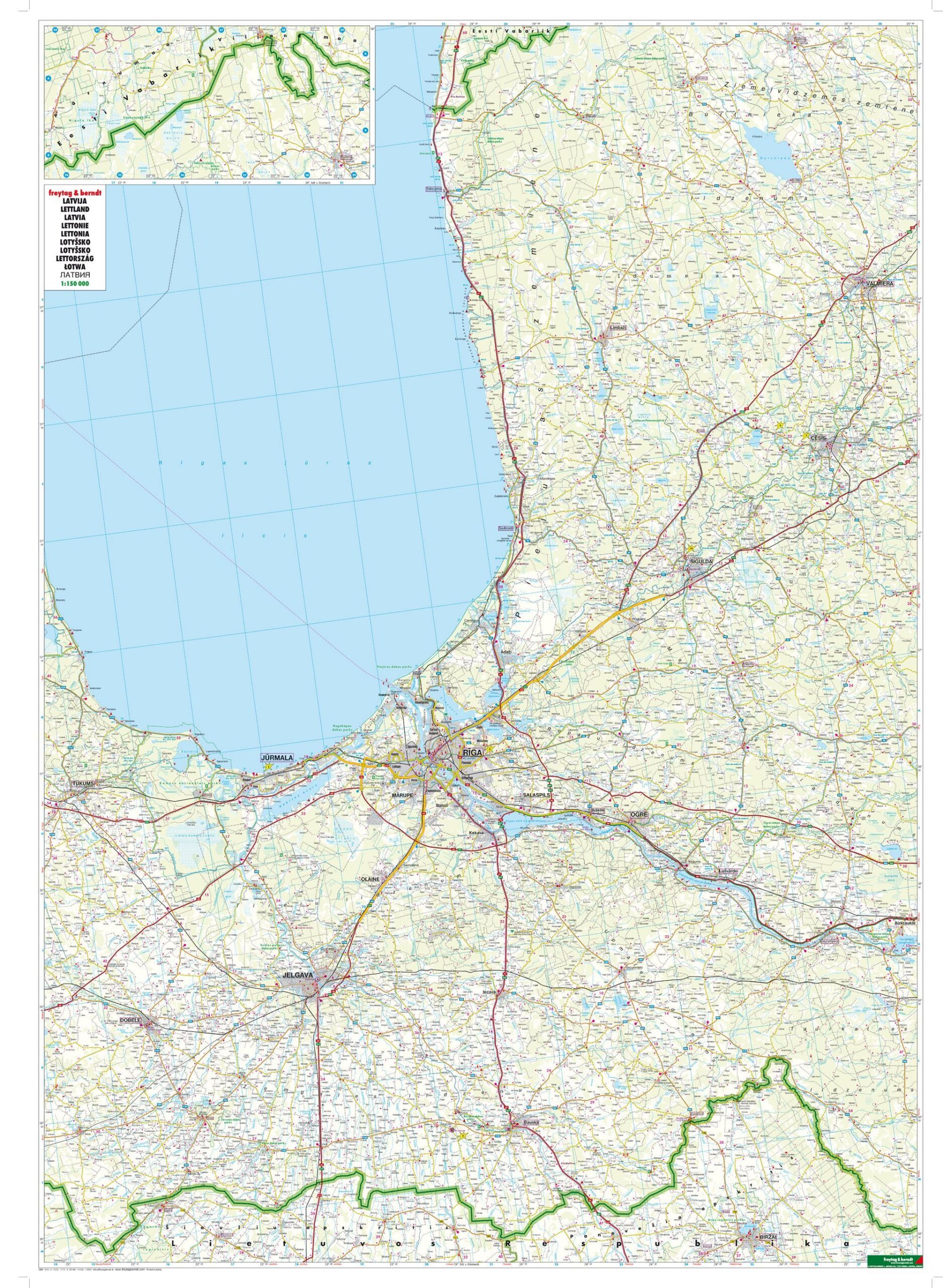 Latvia vest og øst – veikartsett (flerspråklig) – innholdseksempel 2
