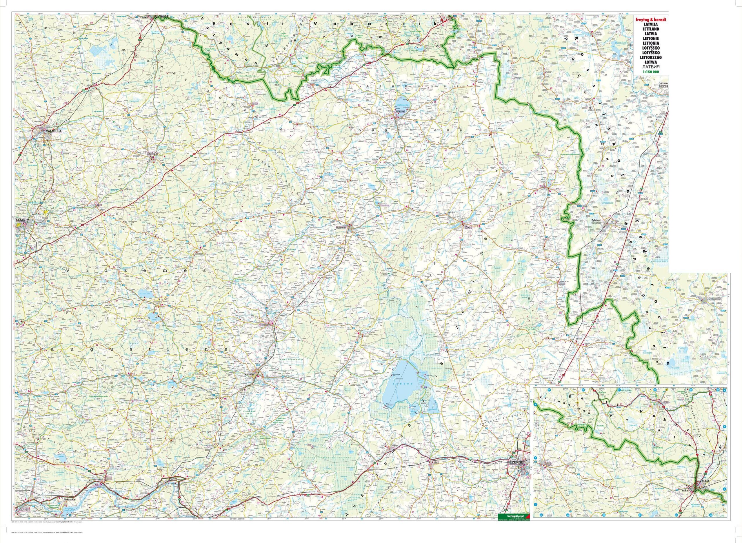 Latvia vest og øst – veikartsett (flerspråklig) – innholdseksempel 5