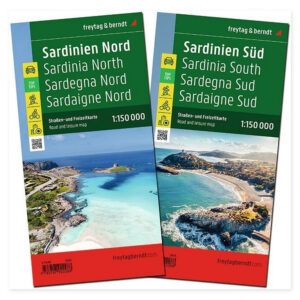 Sardinia nord og sør – veikartsett (flerspråklig) – forside