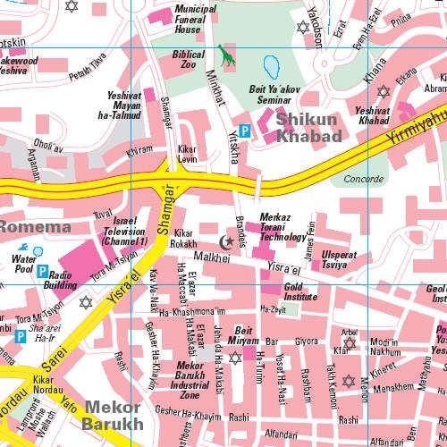 Jerusalem – bykart (flerspråklig) – innholdseksempel 1